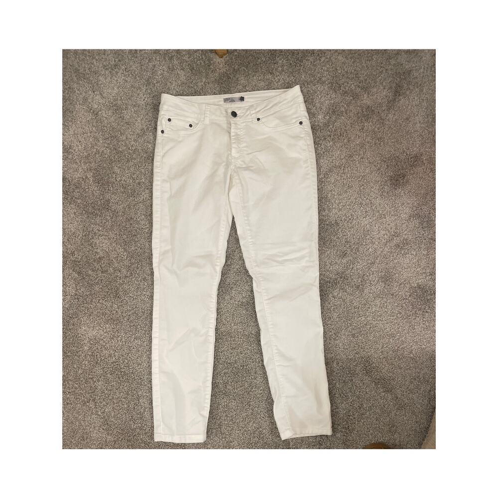 Prana 5 Pocket Straight Leg White Jeans, 4